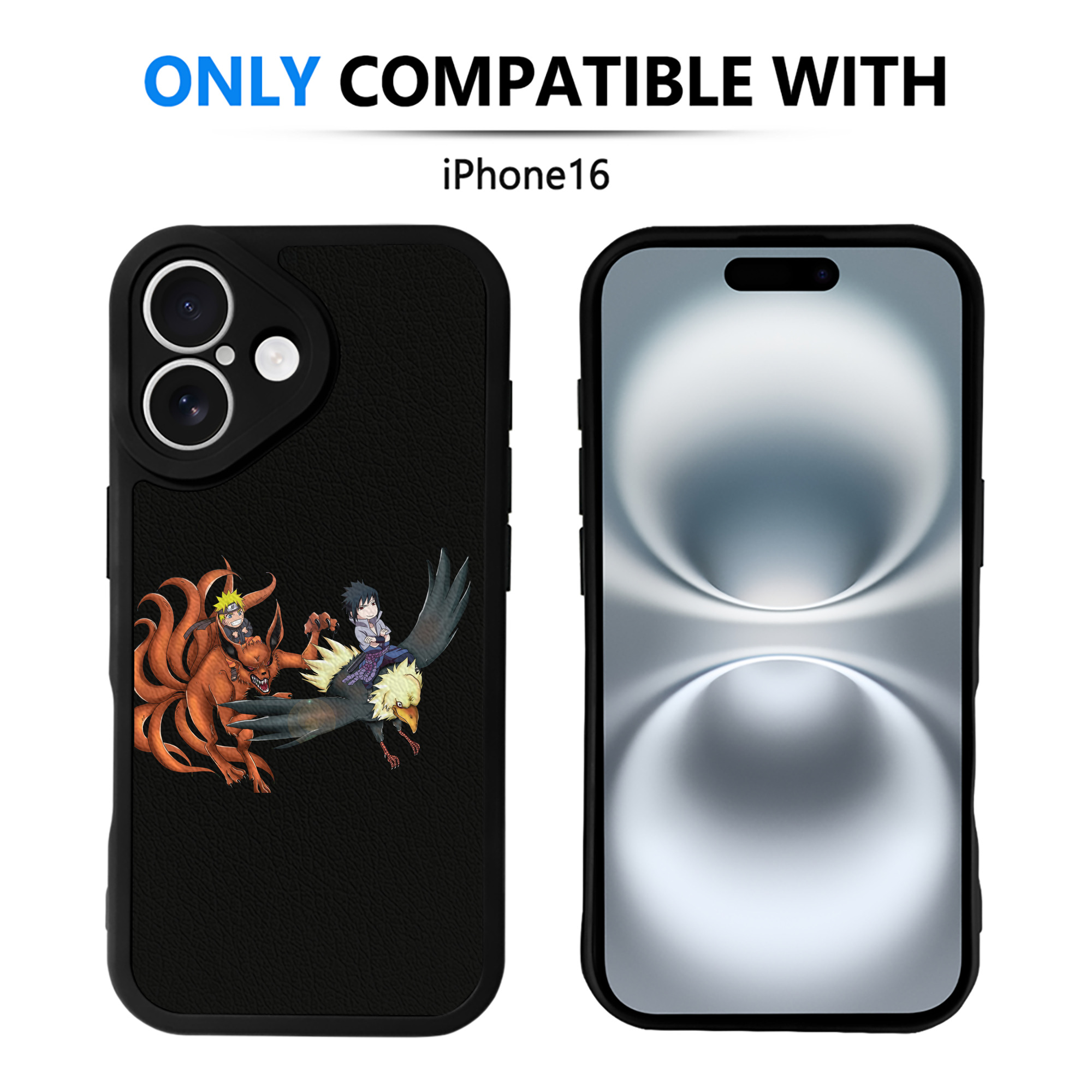 （画像用） NARUTO -ナルト- うずまき ナルト Uzumaki Naruto 【iPhone 16シリーズ対応】シリコンスマホケース（レザー調） 材質：シリコン